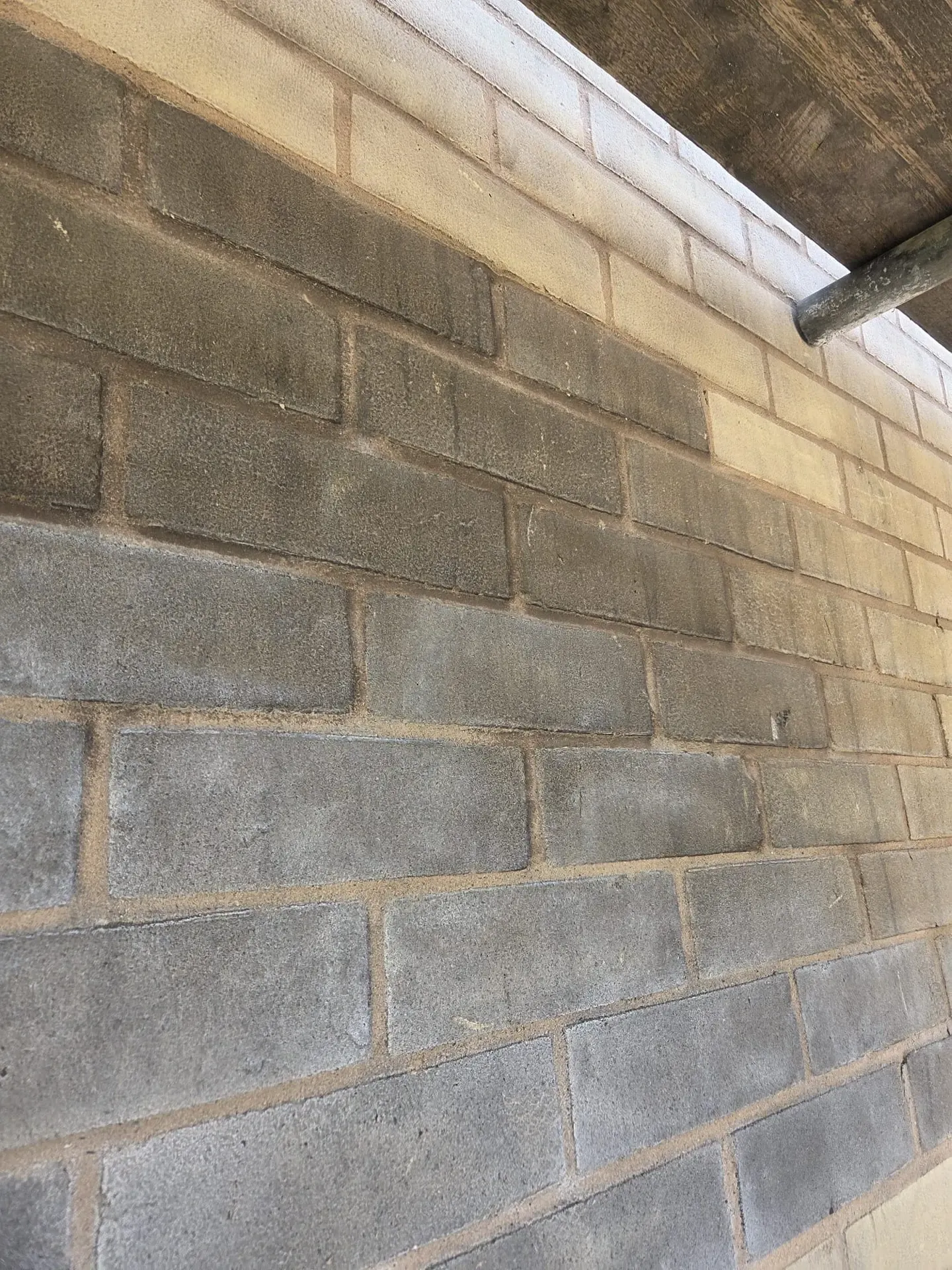 Fire and Soot Remediation, Brickwork — before laser cleaning